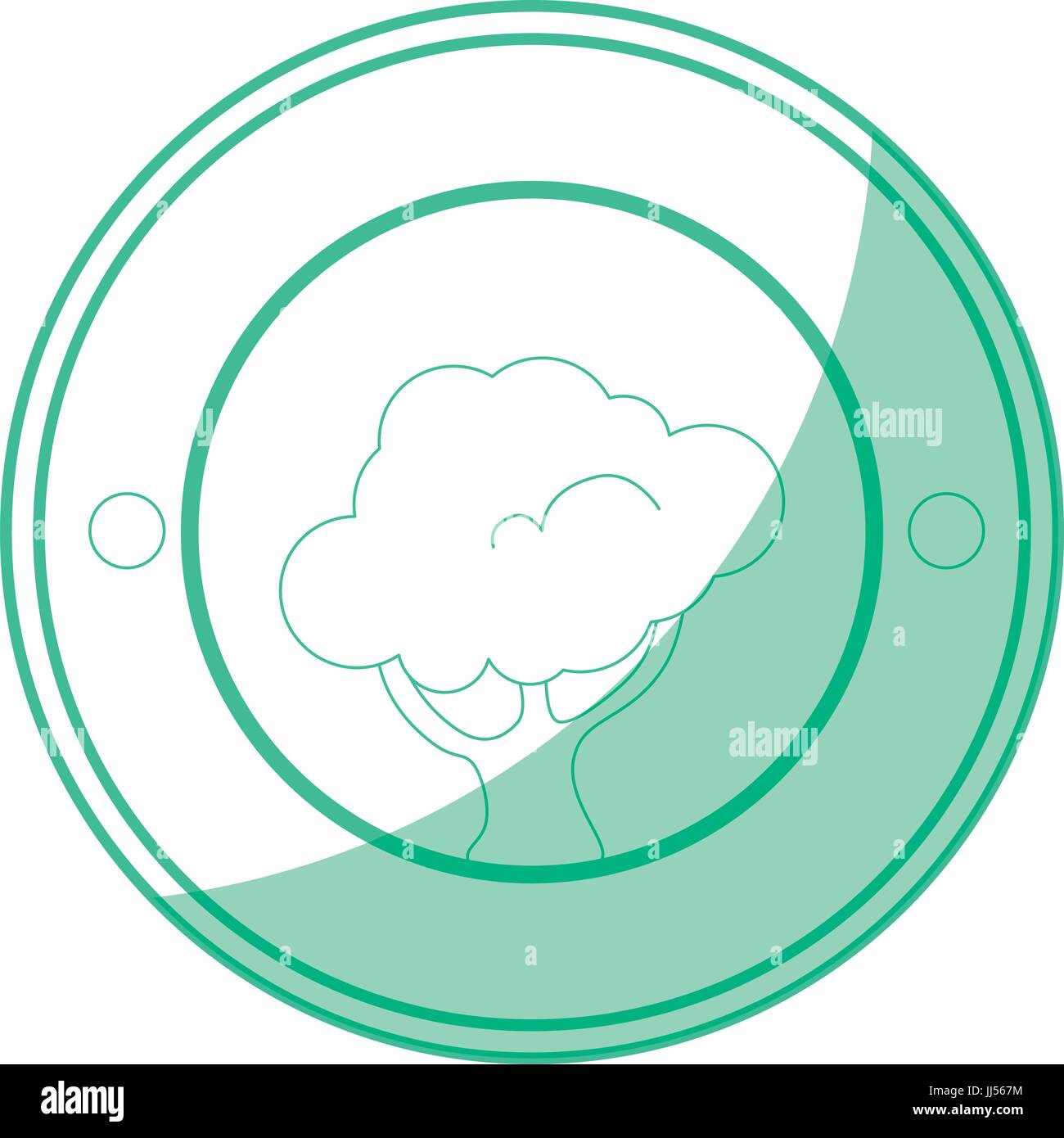 isolated tree round icon vector illustration graphic design Stock ...