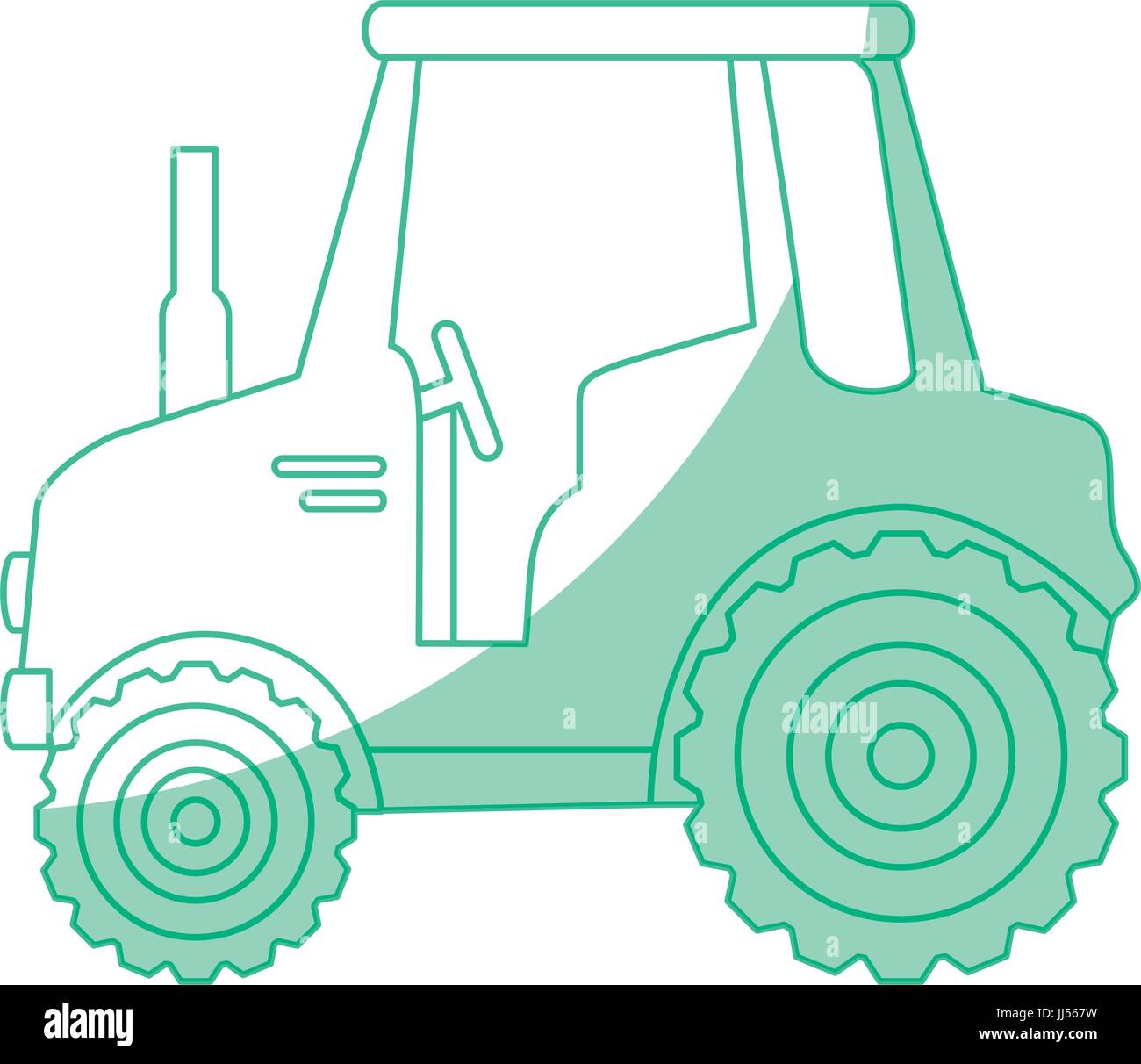 isolted cute shield tractor icon vector illustration graphic design ...
