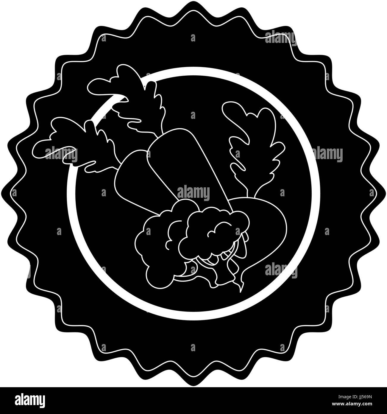 isolated vegetables round icon vector illustration graphic design Stock ...