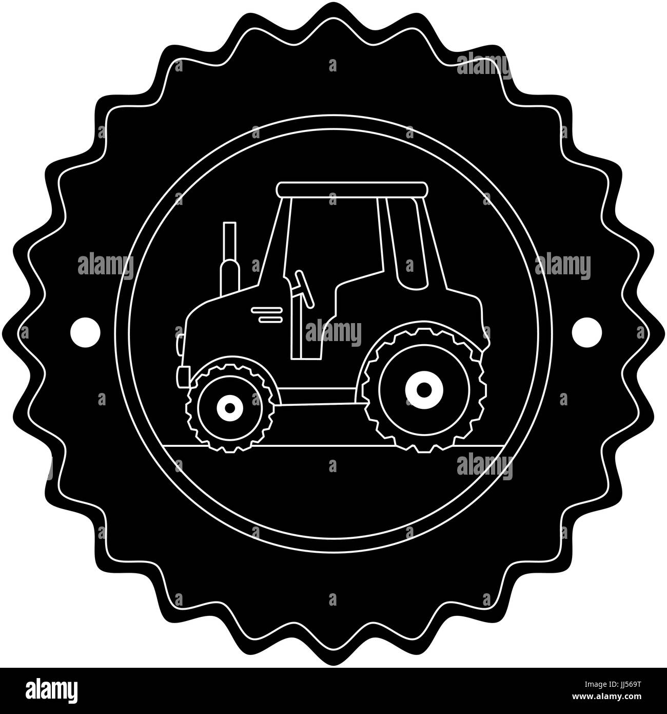 isolated tractor round icon vector illustration graphic design Stock ...