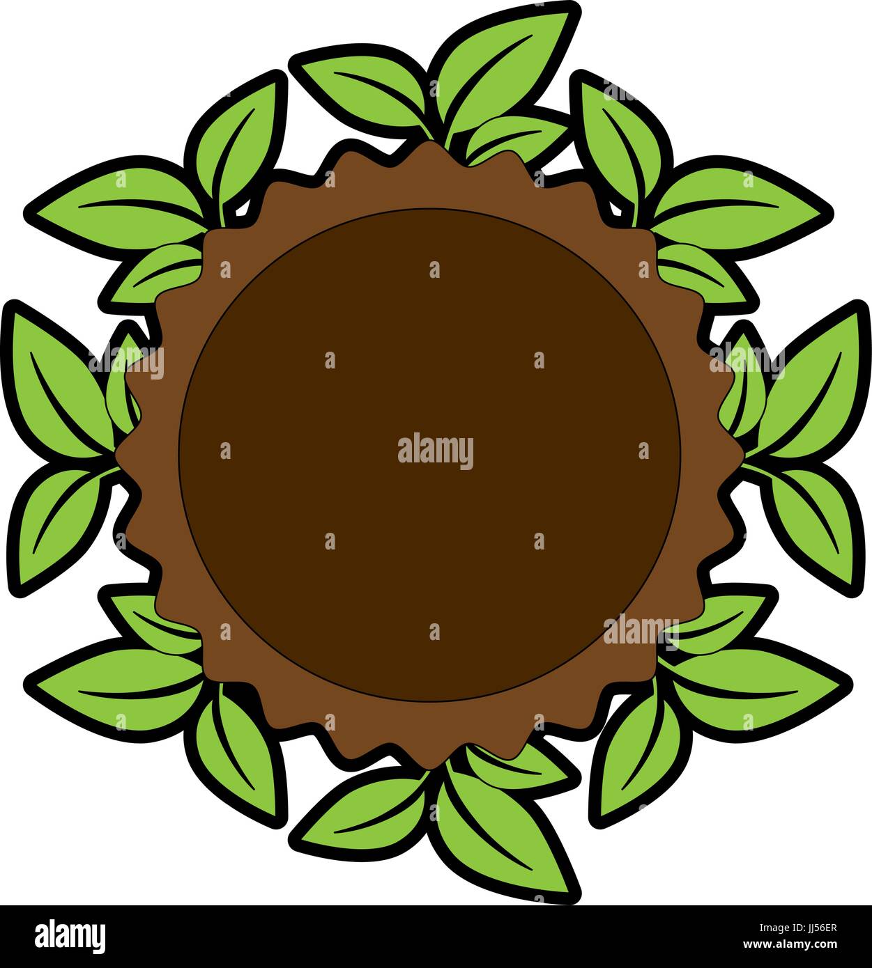 isolated sheet tree round icon vector illustration graphic design Stock ...