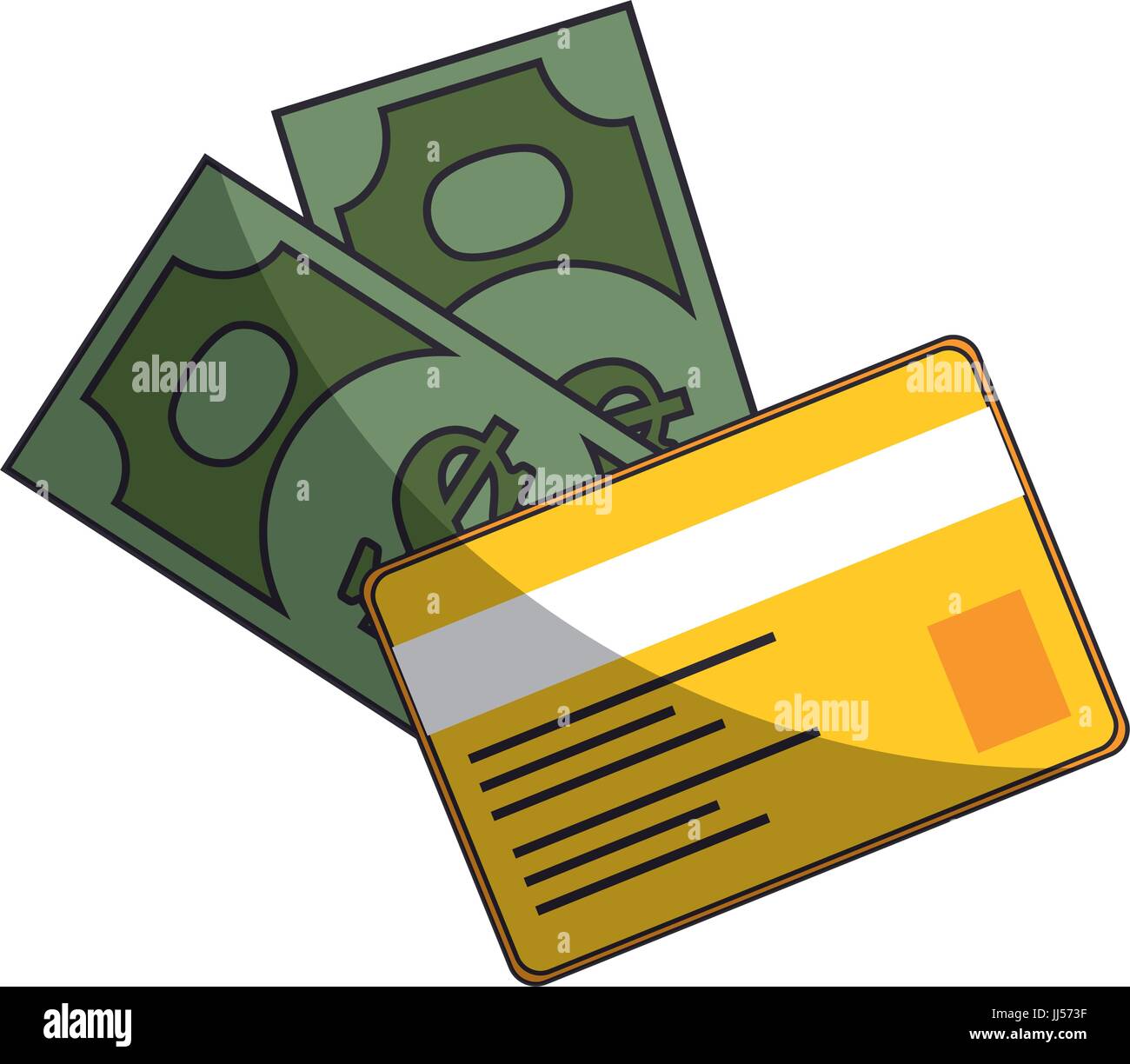 isolated bills and credit card icon vector illustration graphic design ...