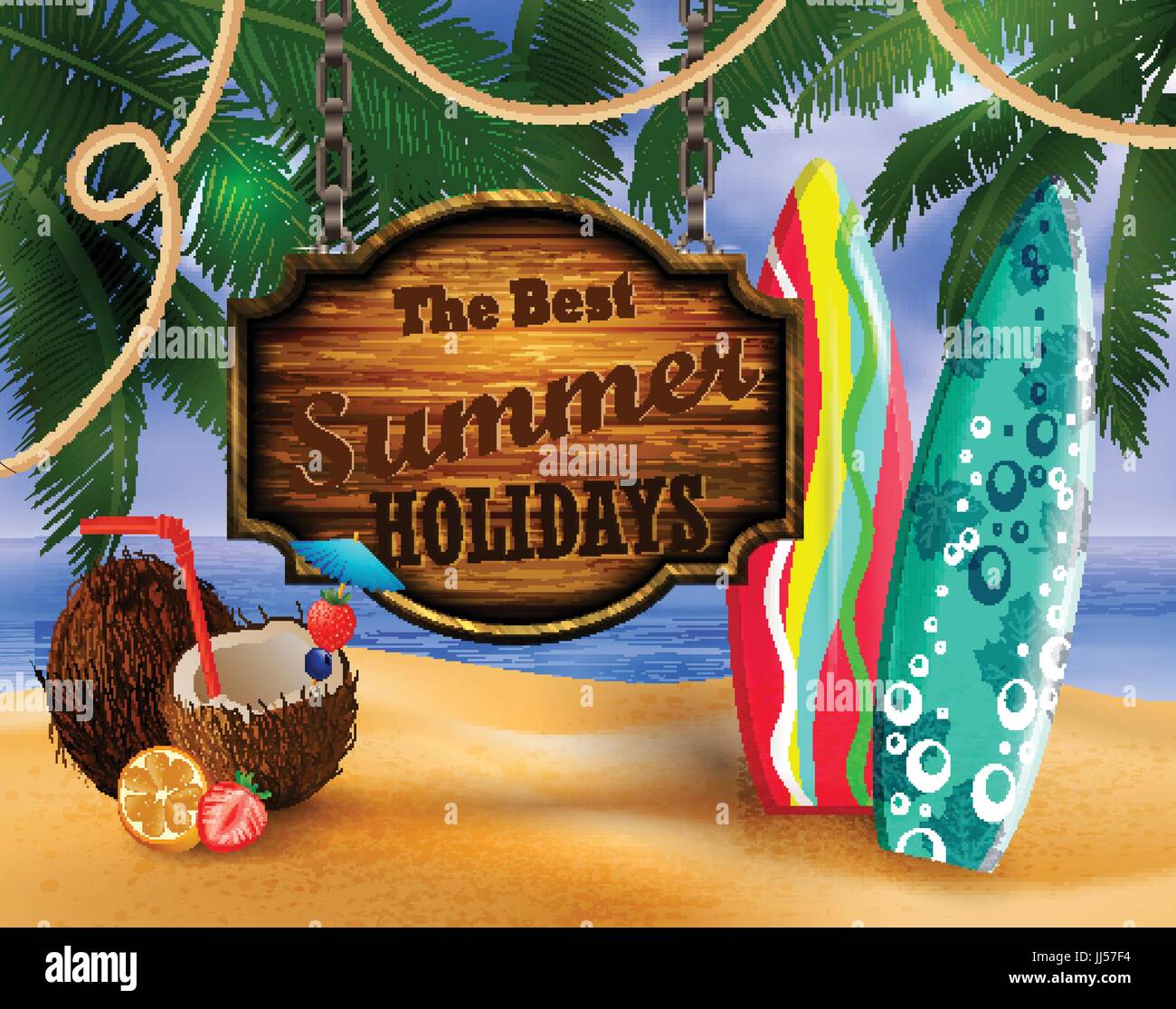 tropical vector background Stock Vector Image & Art - Alamy