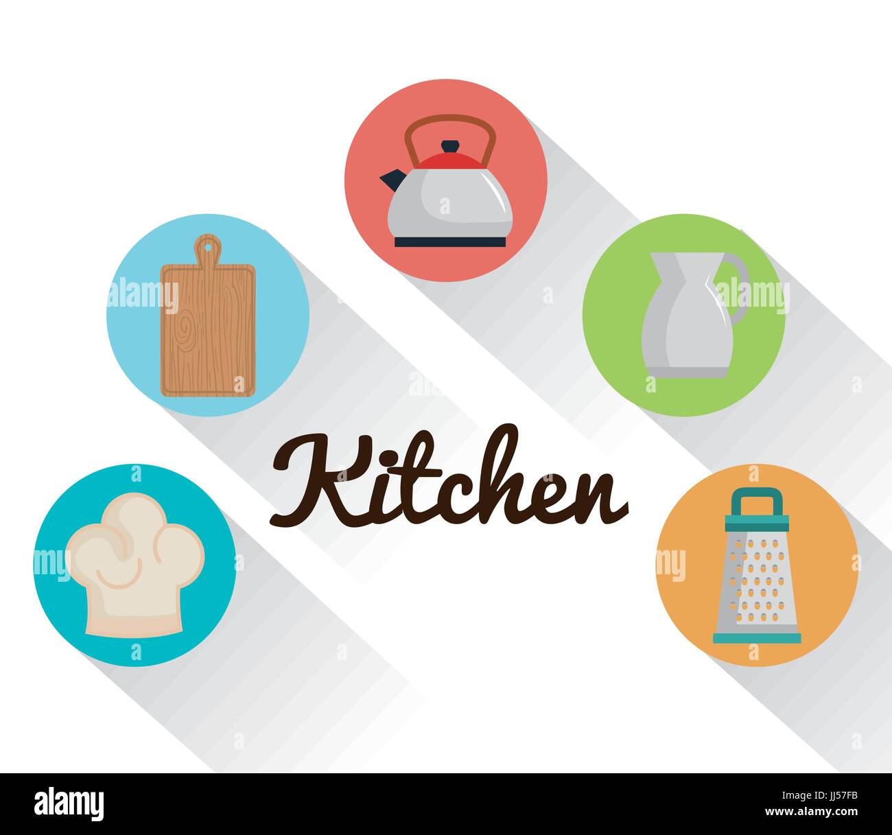 colorful kitchen utensils icons over white background vector illustration Stock Vector
