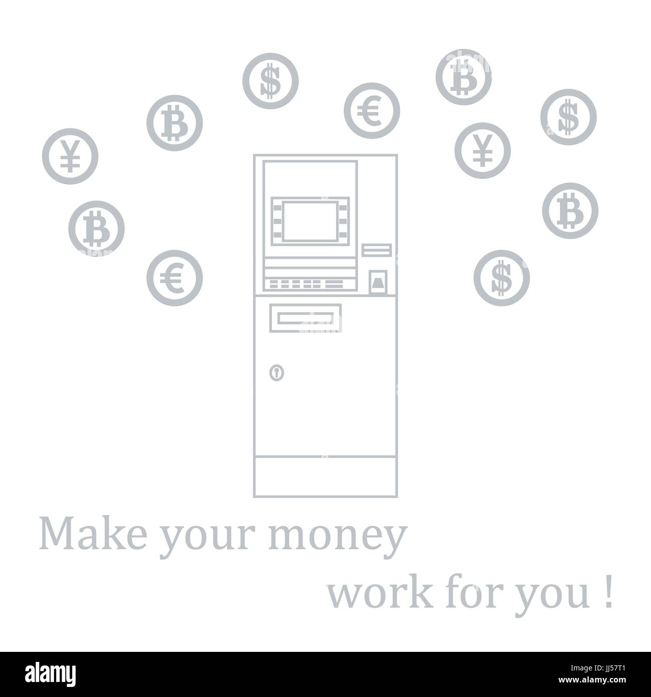 Self Service Atm Automatic Teller Machine Cut Out Stock Images