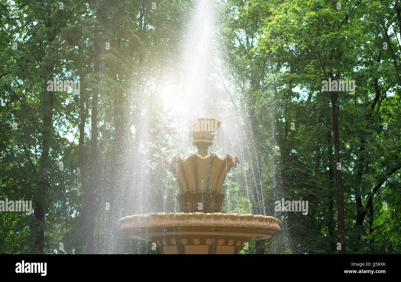 Big fountain in the city park Stock Photo - Alamy