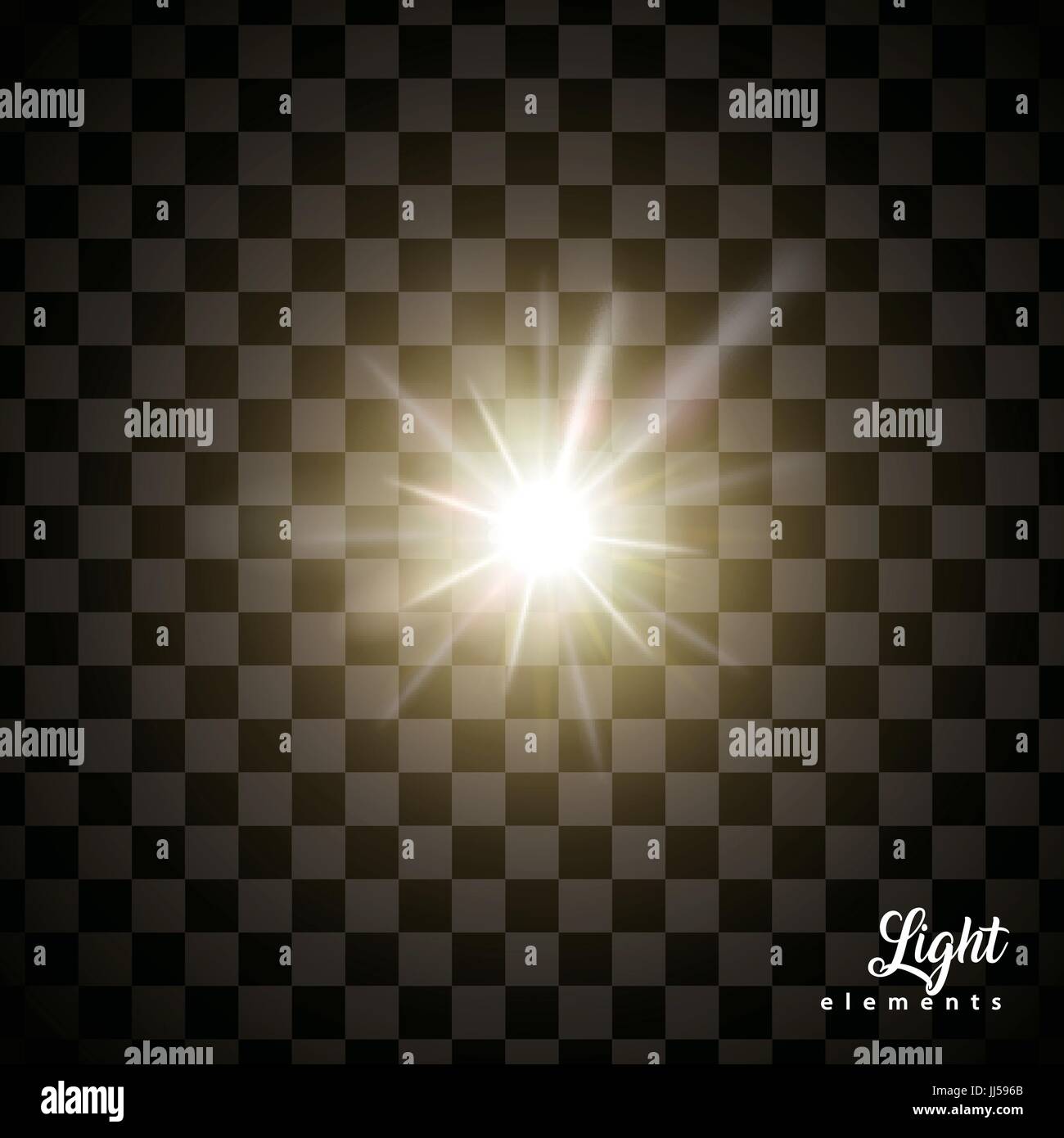 Glowing light effects, special effects isolated on transparent ...