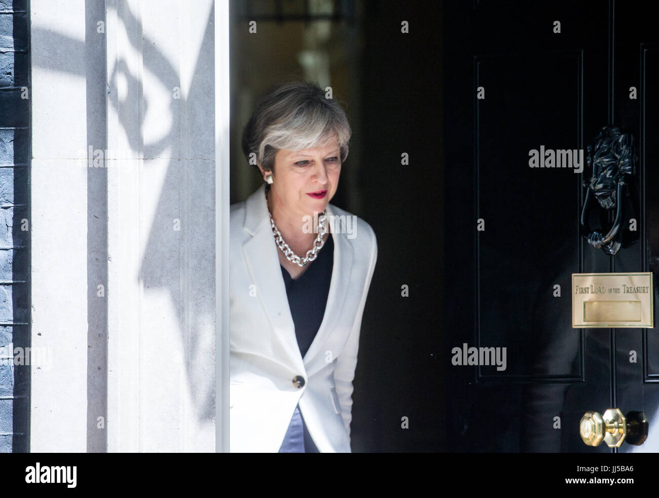 Prime minister, Theresa May, leaves 10 Downing street Stock Photo