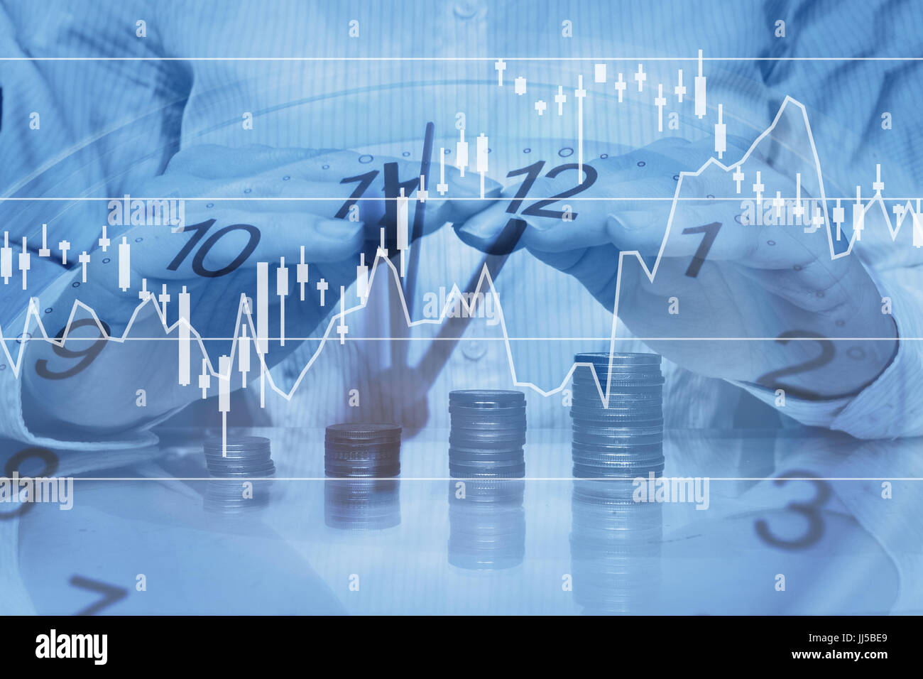 investment protection concept, growth money capital, banking Stock Photo