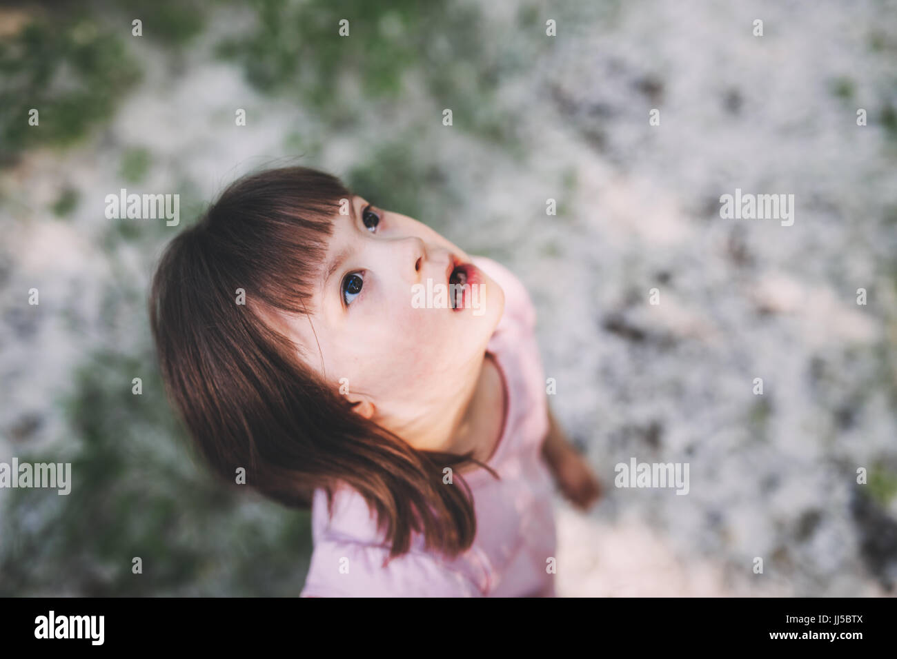 Portrait of young girl with down syndrome Stock Photo
