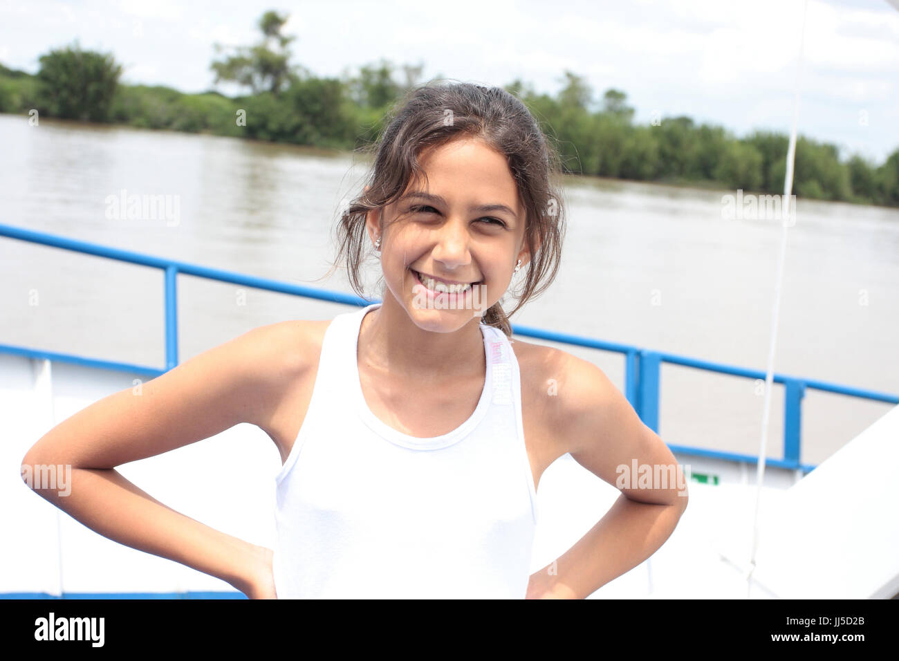Brazil boat girl hi-res stock photography and images - Alamy