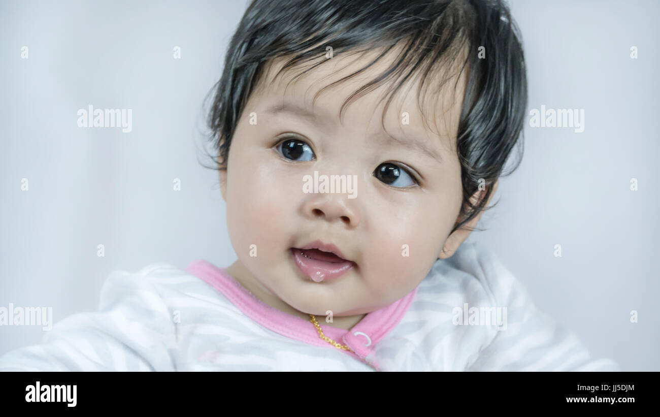 asian baby girl Stock Photo