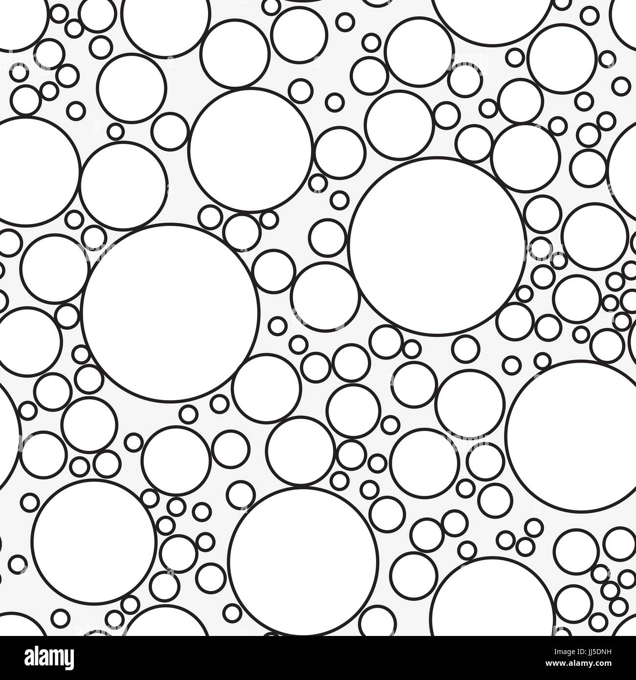 Seamless pattern with soap bubbles isolated on white background. Stock Vector