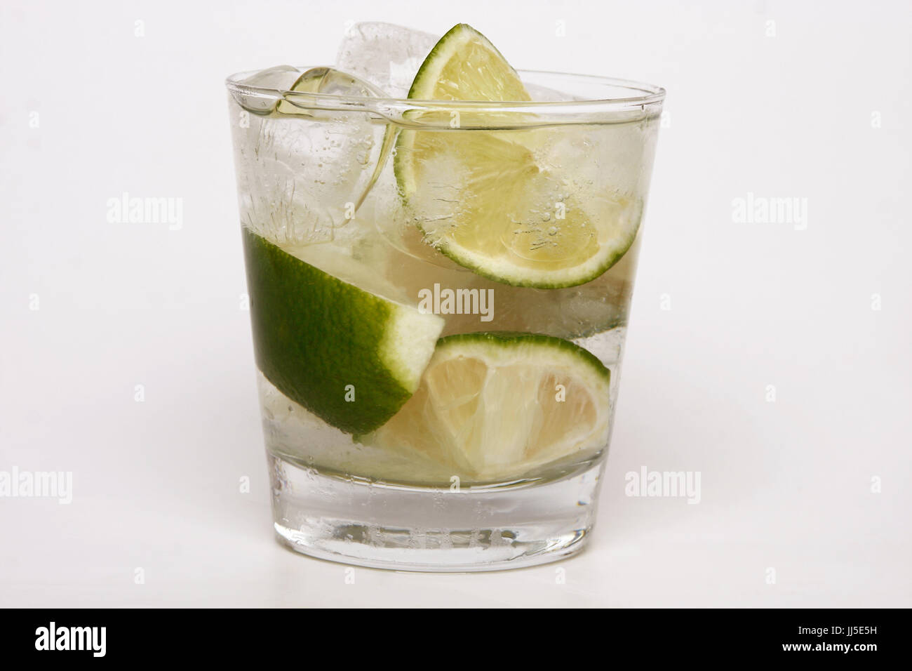 Caipirinha, shot, drink, glass, lime, limon, Brazil Stock Photo