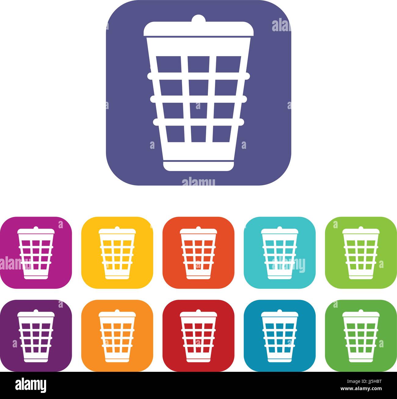 Trash can icons set Stock Vector Image & Art - Alamy