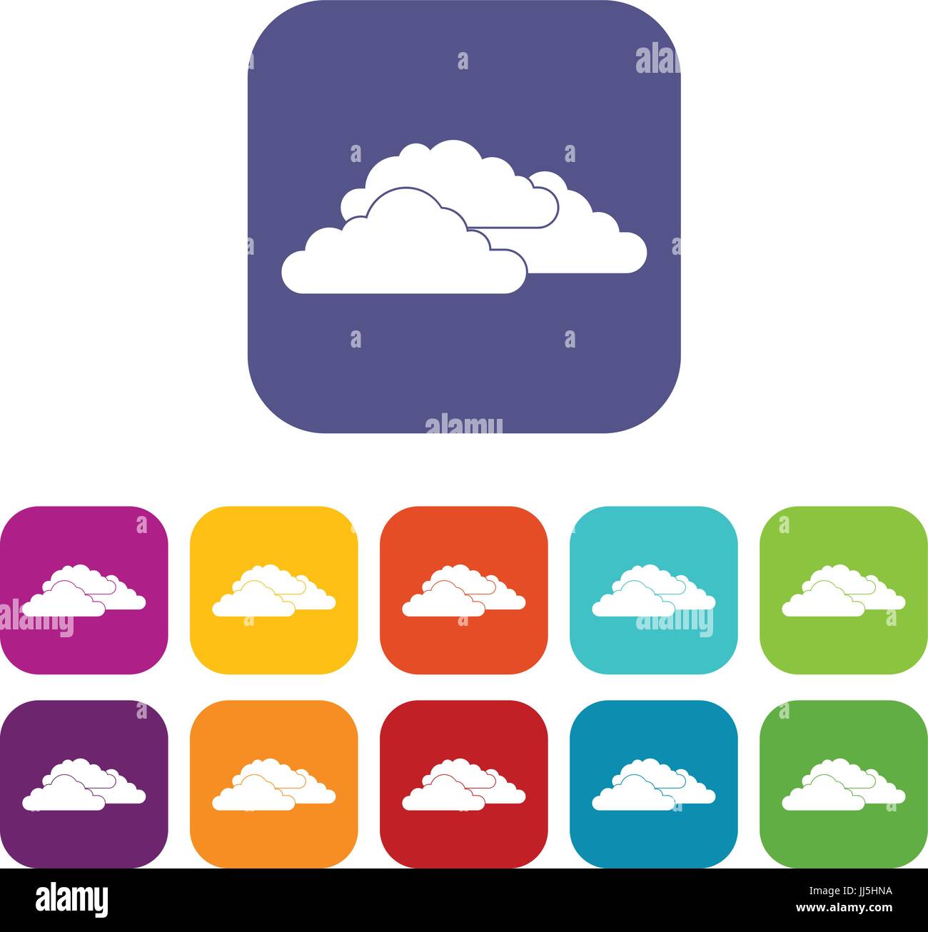 Clouds icons set Stock Vector Image & Art - Alamy