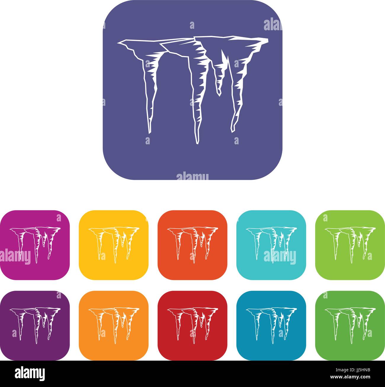 Icicles icons set Stock Vector Image & Art - Alamy
