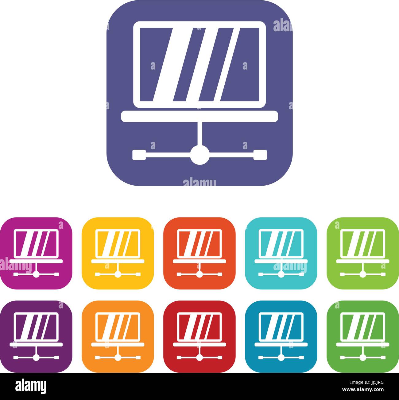 Laptop icons set Stock Vector Image & Art - Alamy