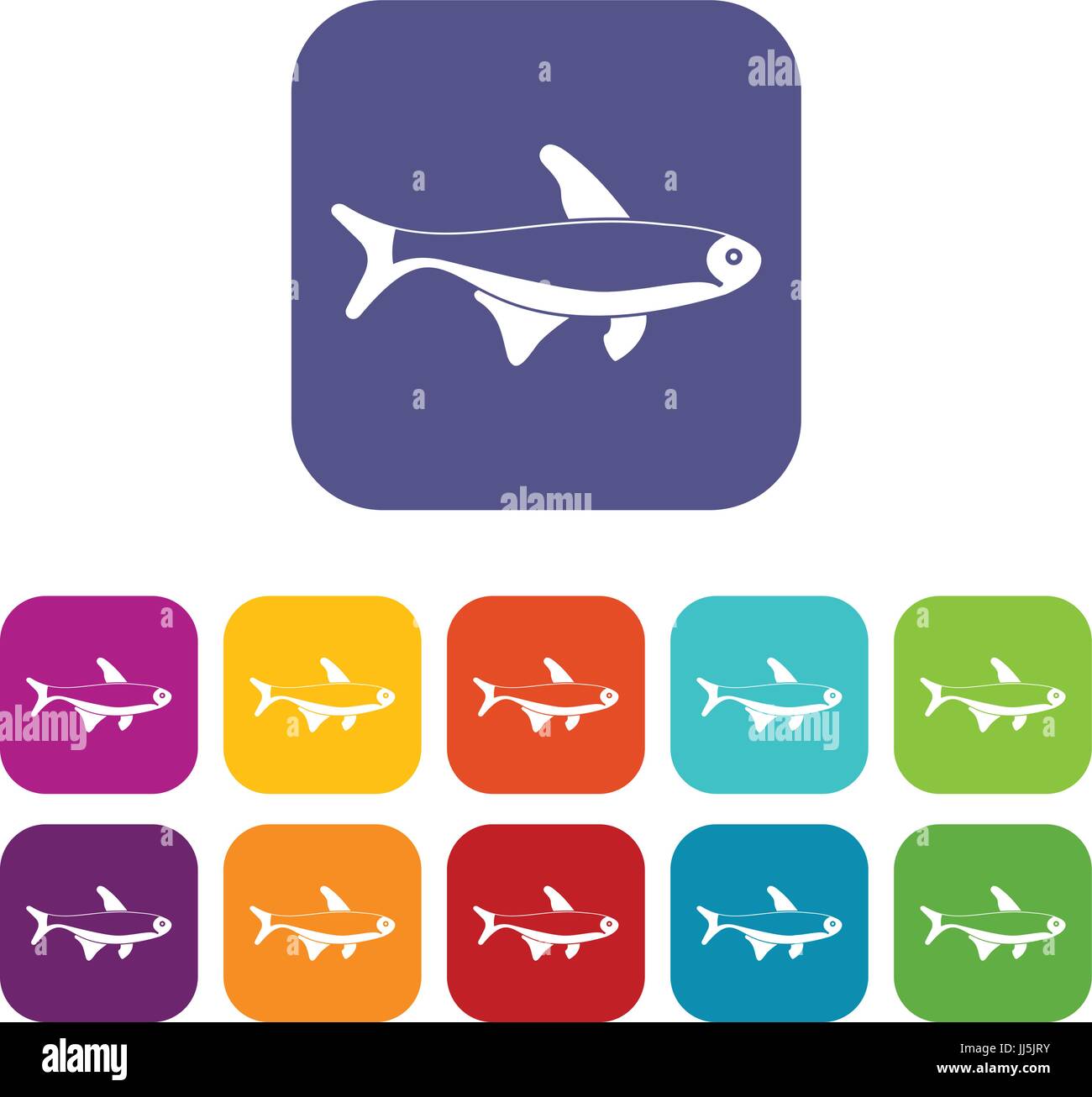 Fish icons set Stock Vector Image & Art - Alamy