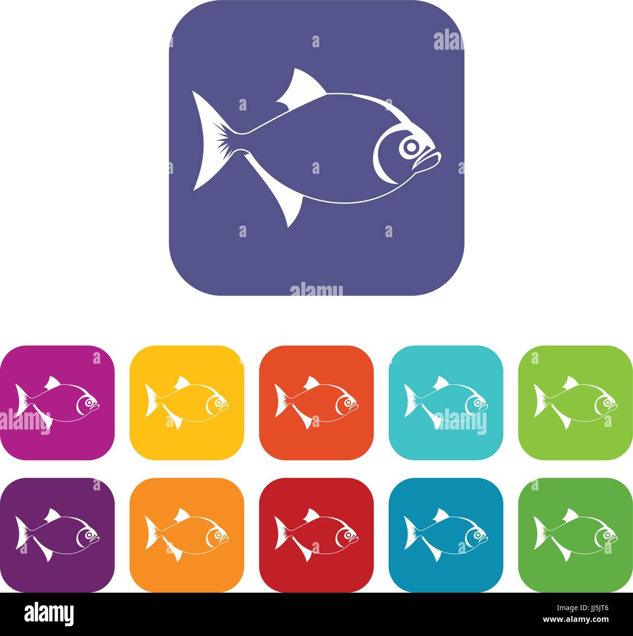 Fish icons set Stock Vector Image & Art - Alamy