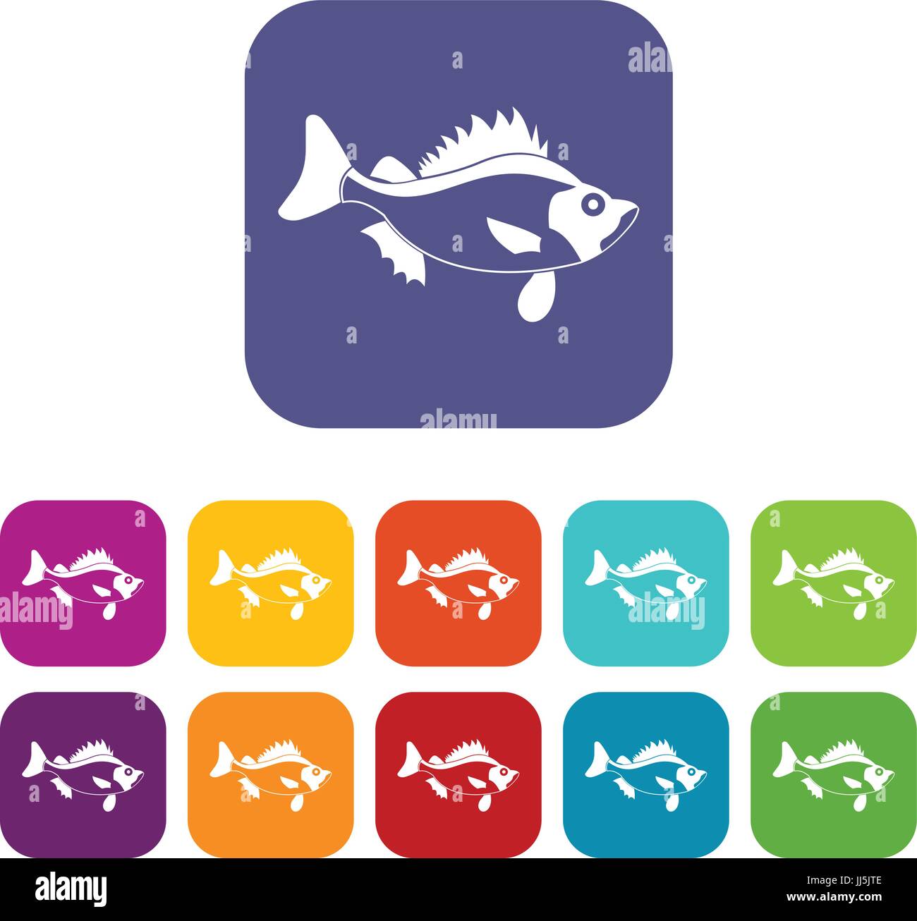 Fish icons set Stock Vector Image & Art - Alamy