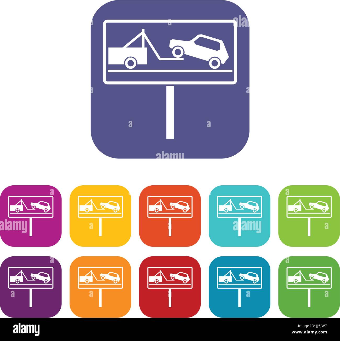No parking sign icons set Stock Vector Image & Art - Alamy