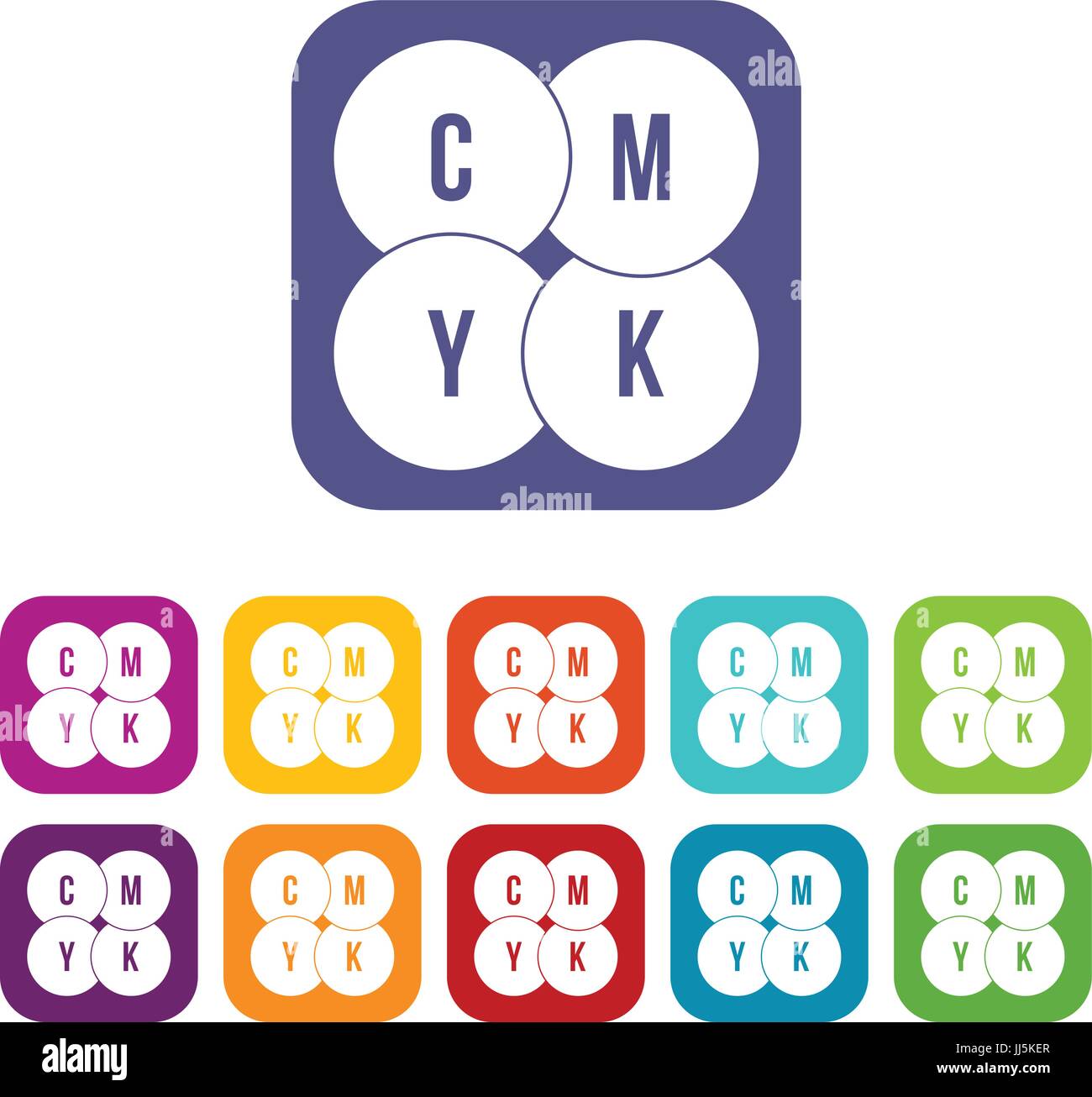 CMYK circles icons set Stock Vector Image & Art - Alamy