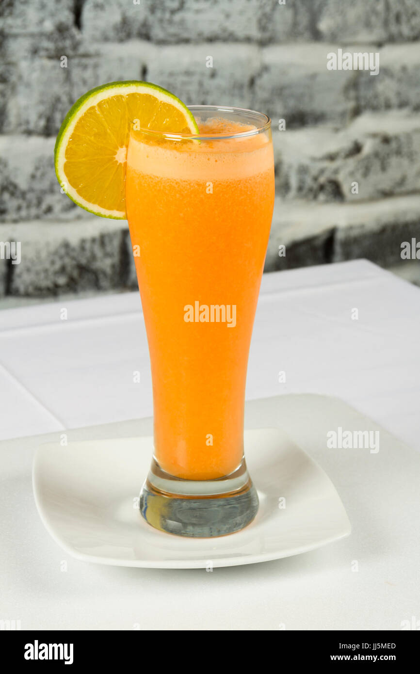 orange natural juice hand made Stock Photo