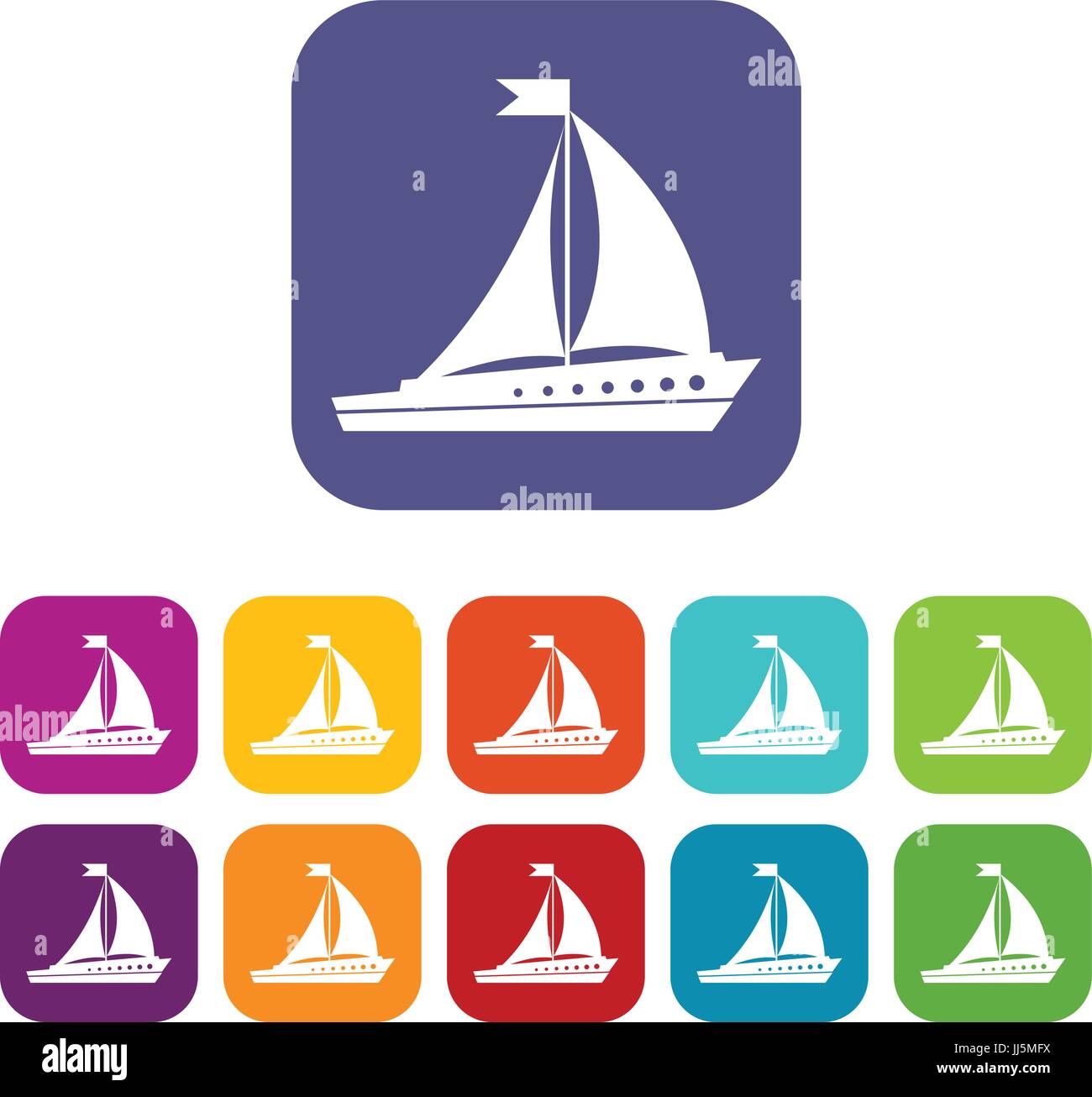 Sailing ship icons set Stock Vector Image & Art - Alamy