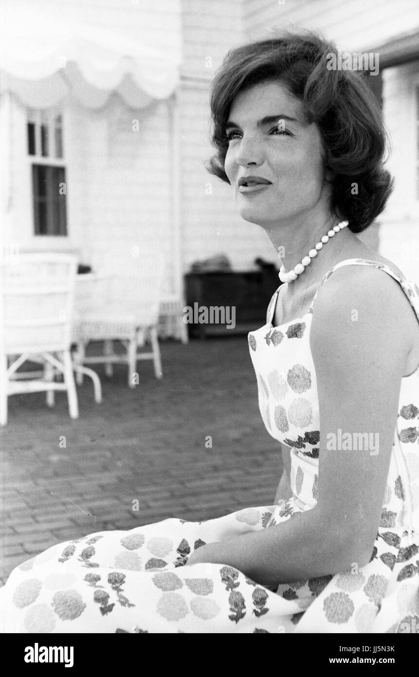 Jacqueline Kennedy at Hyannis Port, 1959 Stock Photo