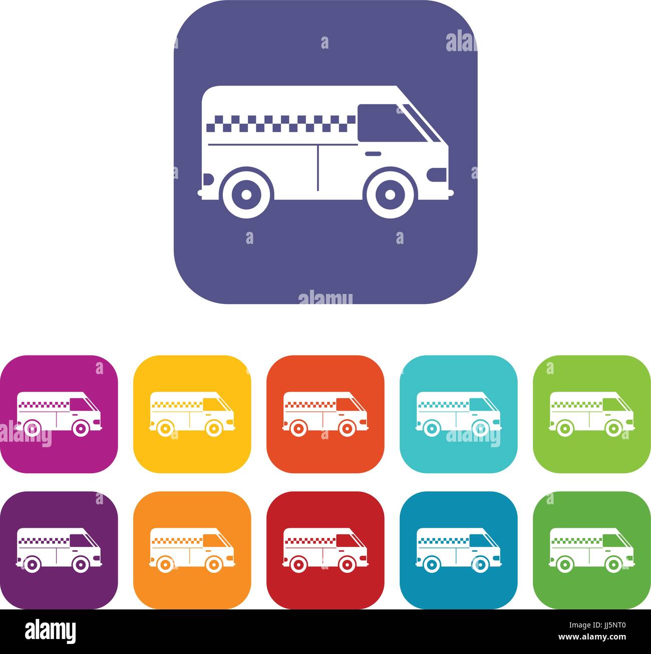 Minibus taxi icons set Stock Vector Image & Art - Alamy