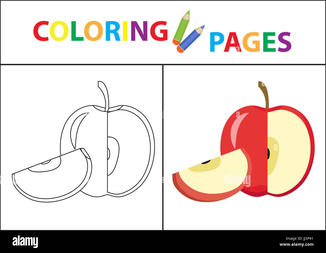 Coloring Book Page Cartoon Illustration Stock Photos & Coloring Book