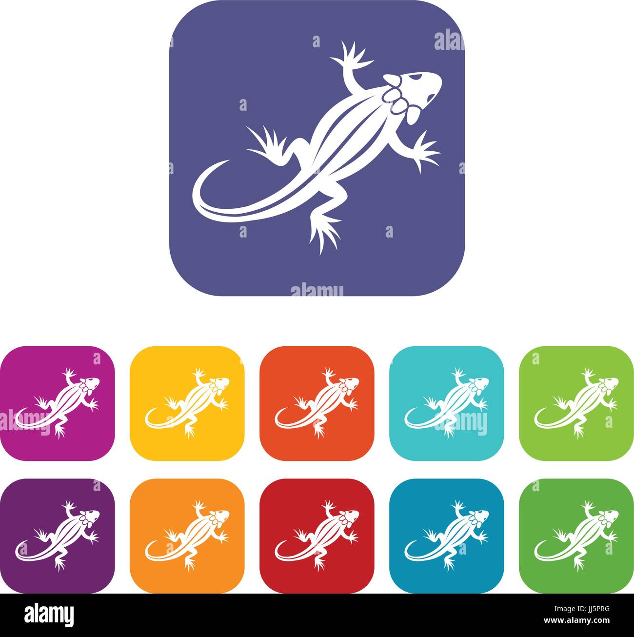 Lizard icons set Stock Vector Image & Art - Alamy