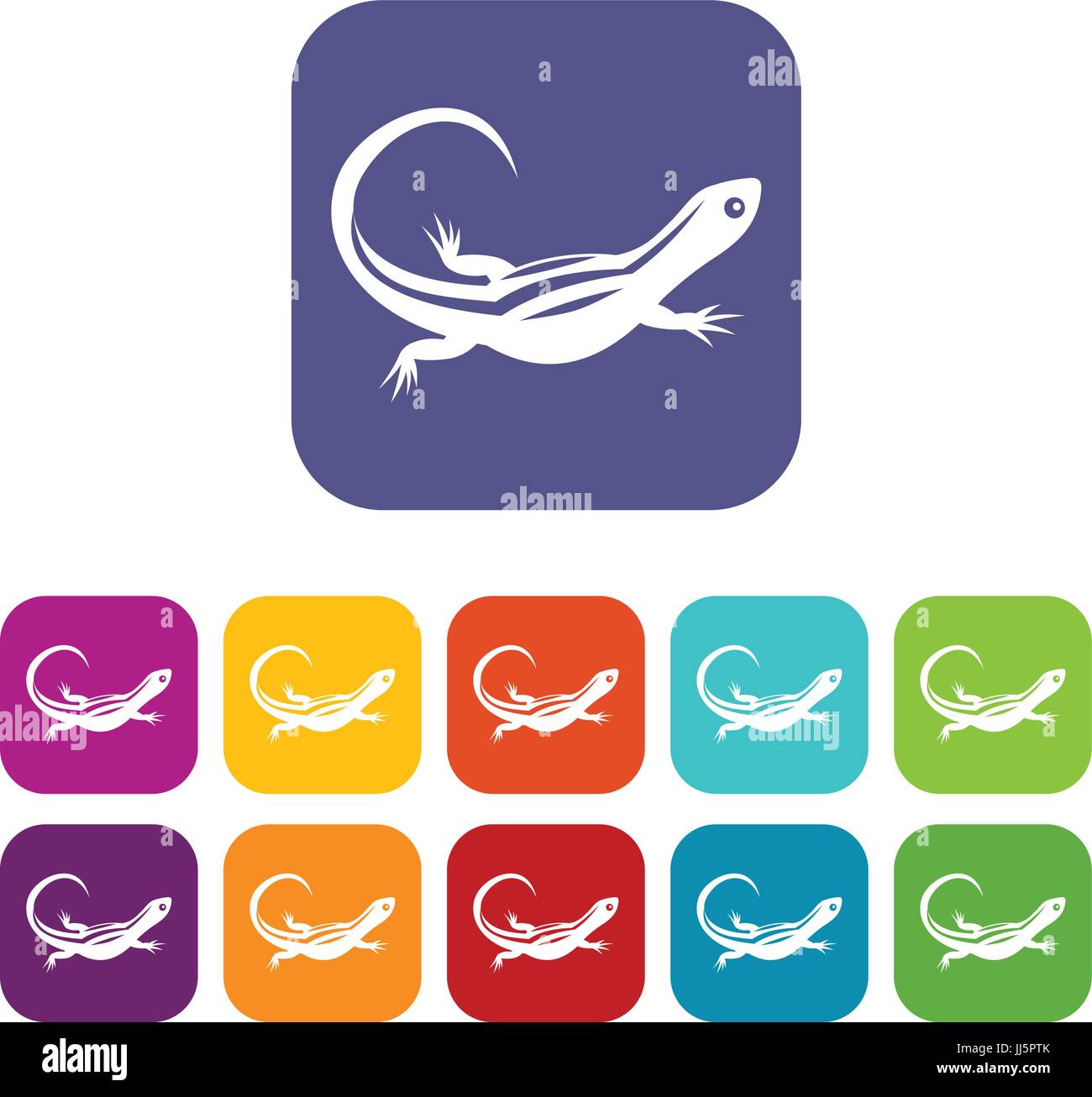 Lizard icons set Stock Vector Image & Art - Alamy