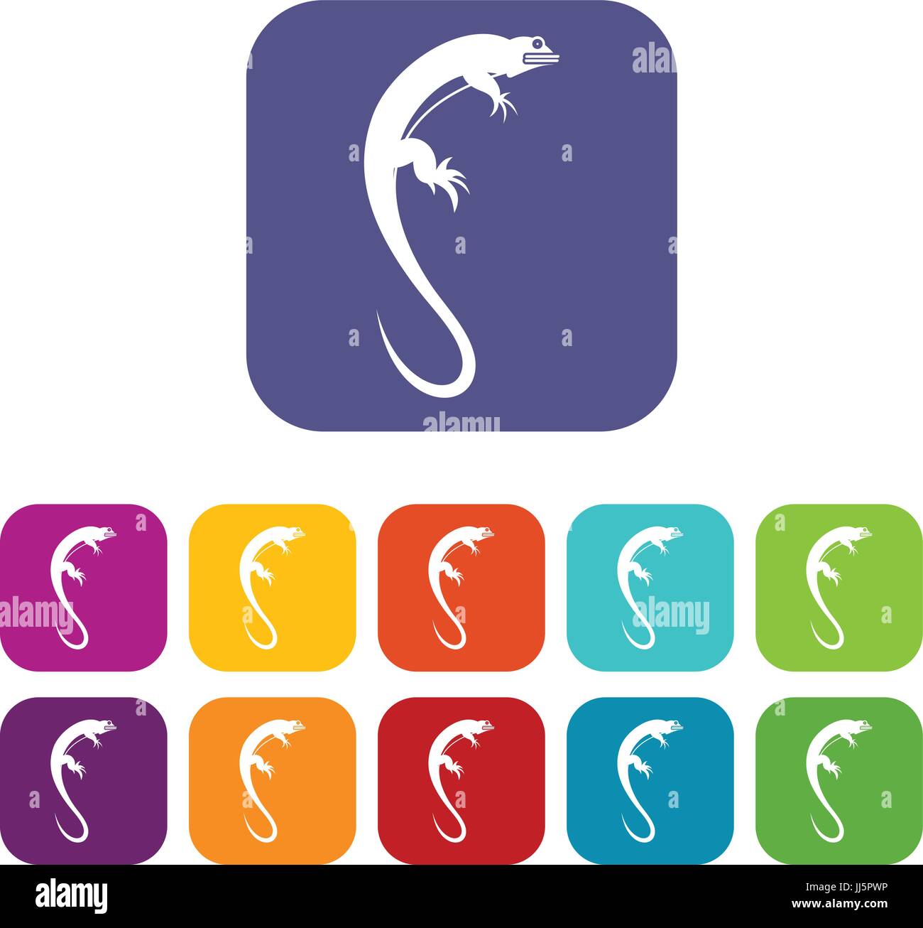 Lizard icons set Stock Vector Image & Art - Alamy