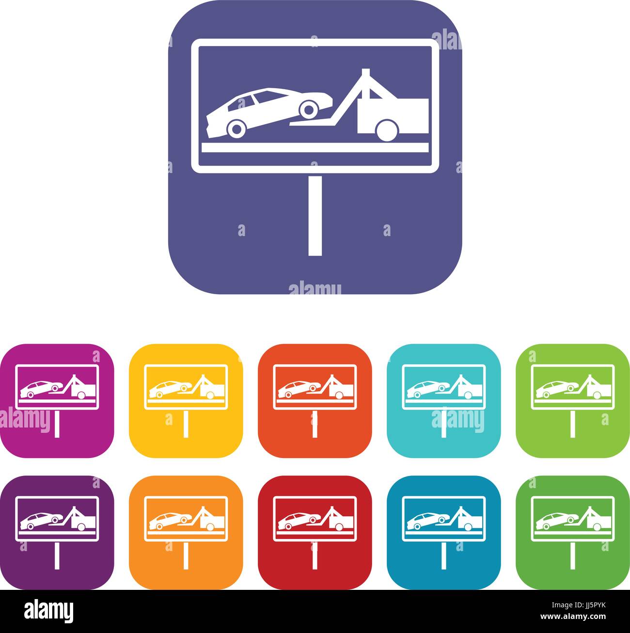 No parking sign icons set Stock Vector Image & Art - Alamy