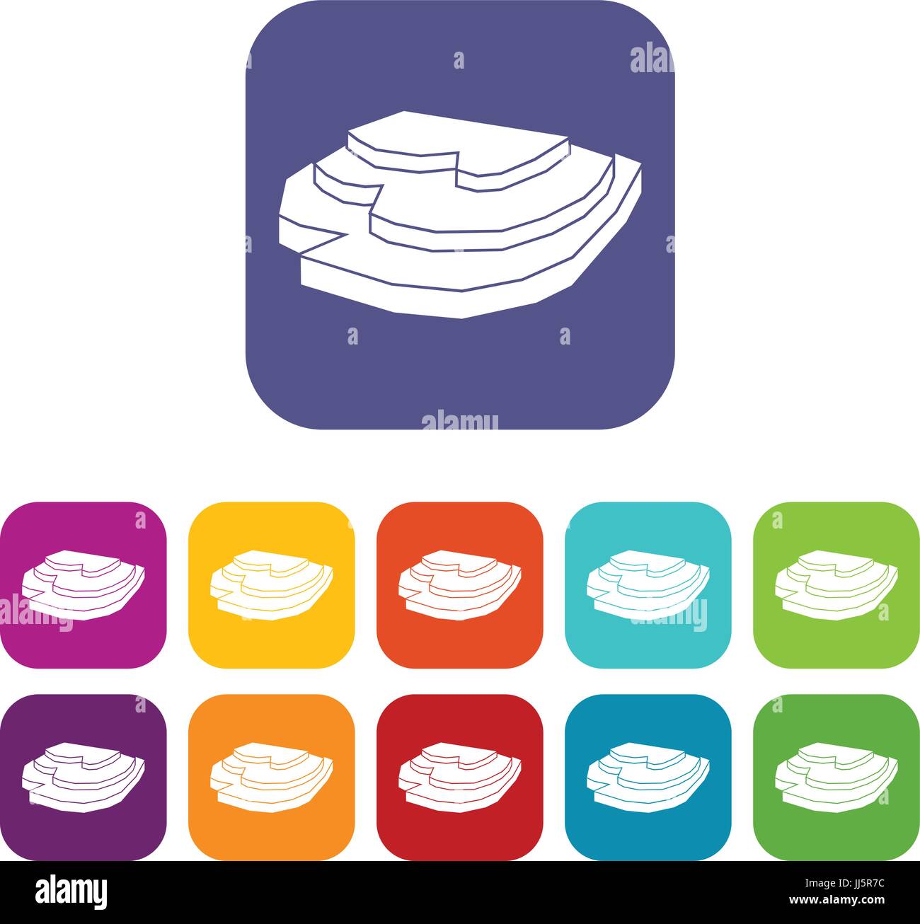 Rice field icons set Stock Vector Image & Art - Alamy