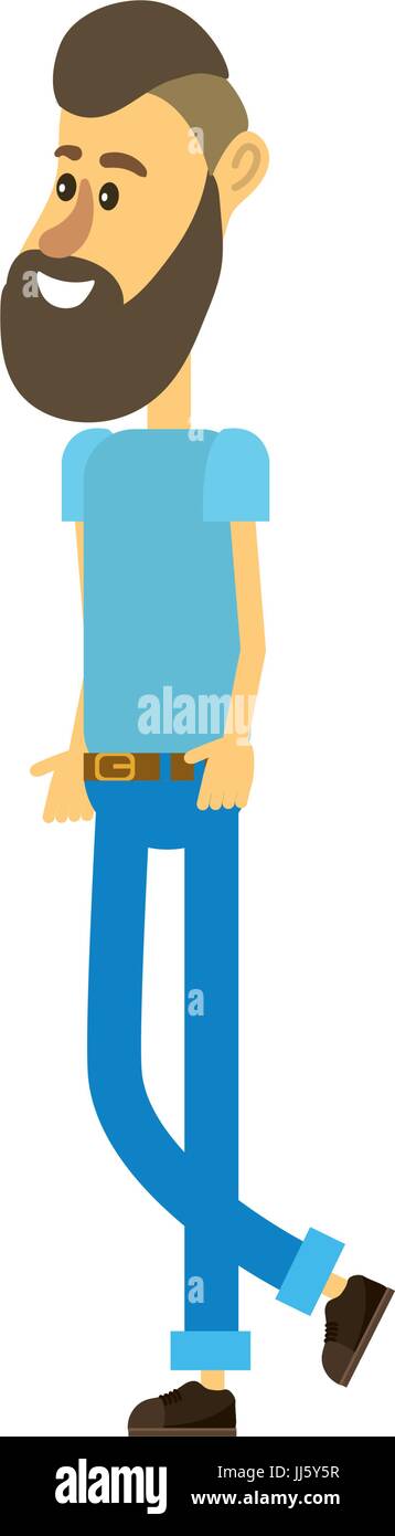 cute man with hairstyle design and clothes Stock Vector Image & Art - Alamy