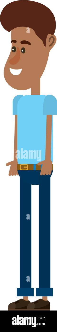 cute man with hairstyle design and clothes Stock Vector Image & Art - Alamy