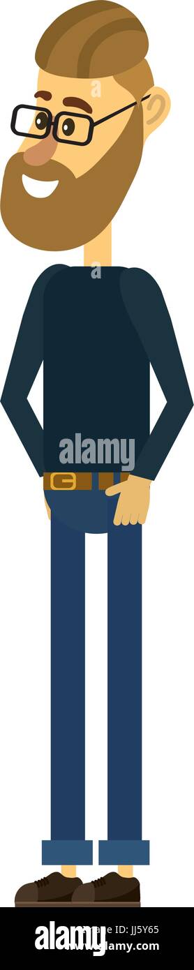 cute man with hairstyle design and clothes Stock Vector Image & Art - Alamy