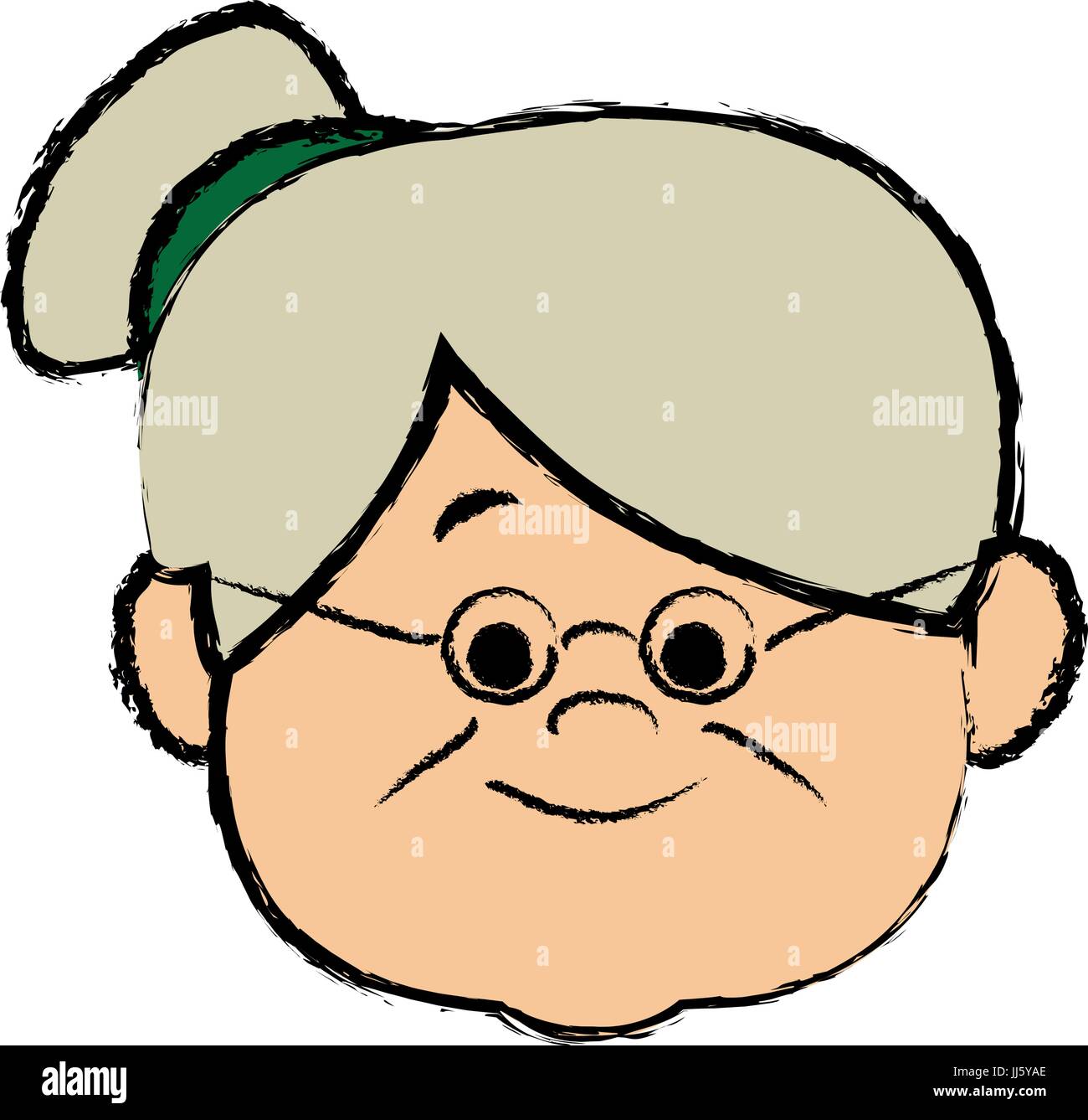 Portrait beautiful mature woman glasses Stock Vector Images - Alamy