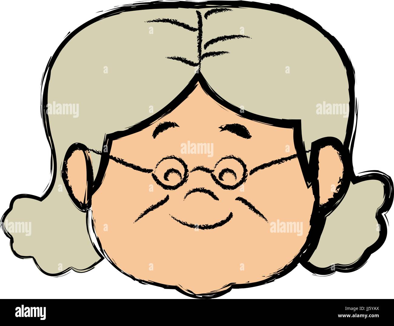 Portrait beautiful mature woman glasses Stock Vector Images - Alamy