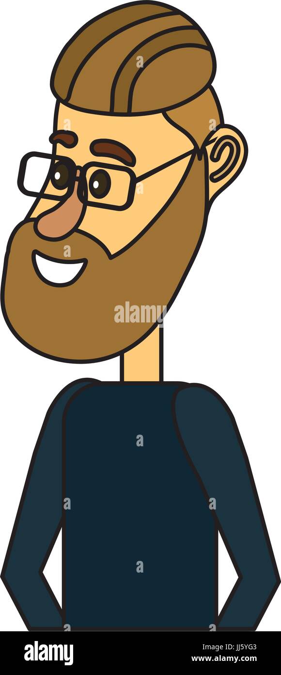 cute man with hairstyle design and clothes Stock Vector Image & Art - Alamy