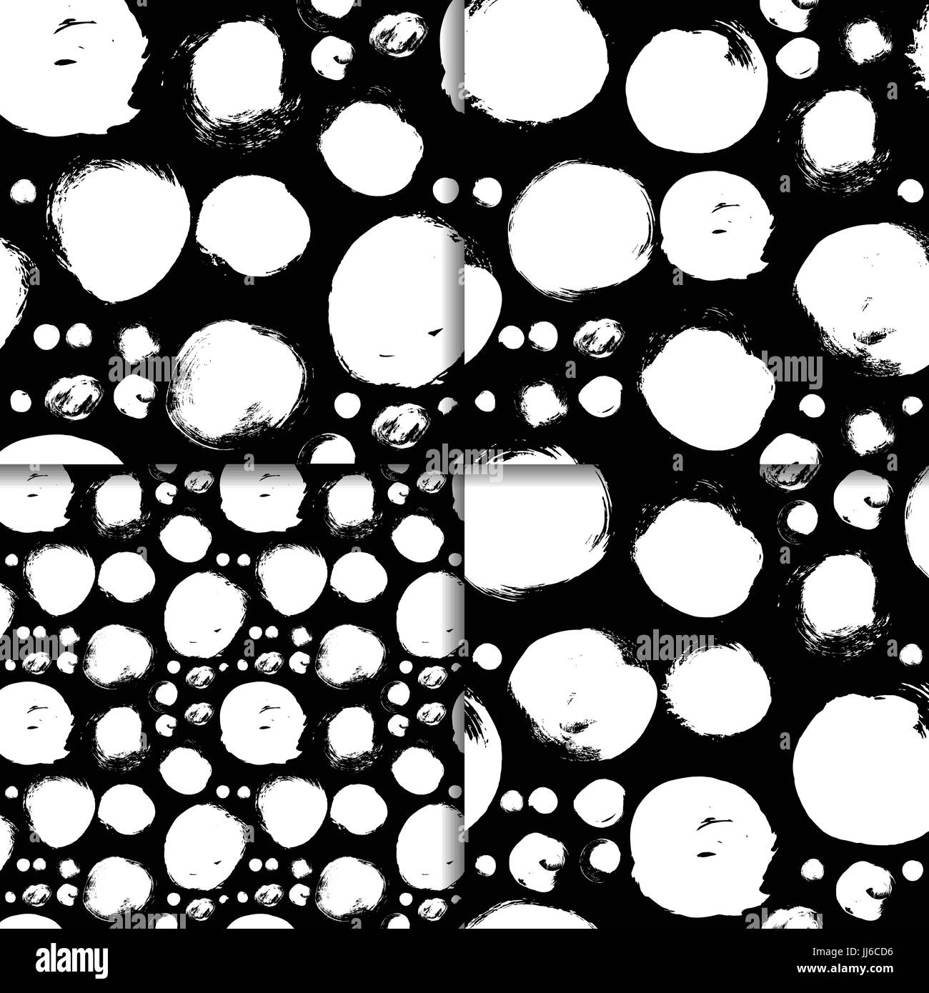 Black and white pattern set with circles Stock Vector Image & Art - Alamy