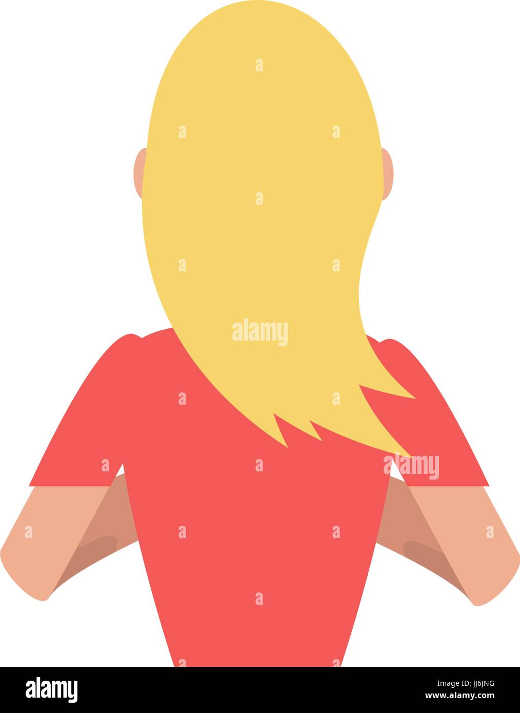 Young woman back icon vector illustration graphic design Stock Vector ...