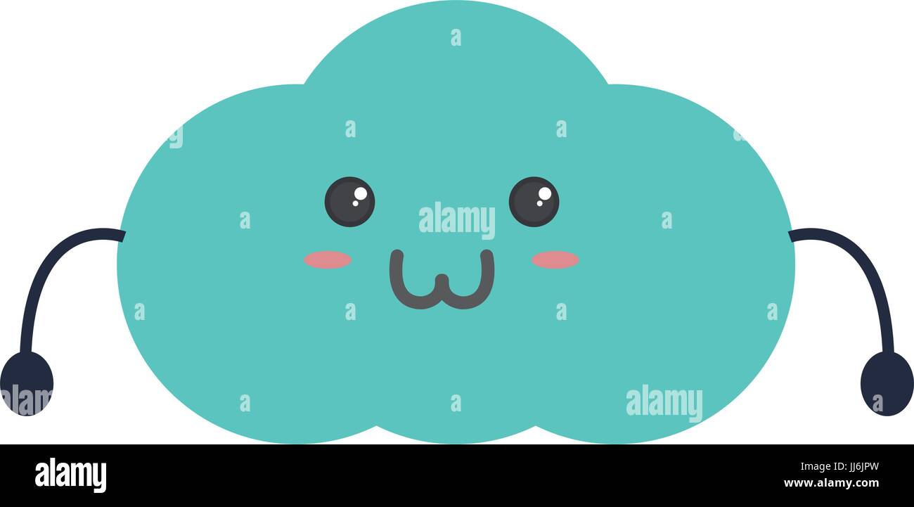 Cute cloud kawaii cartoon icon vector illustration graphic design Stock ...