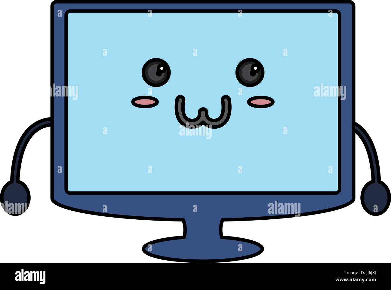 Cute Tv Screen Icon Vector Illustration Graphic Design Stock Vector Image Art Alamy