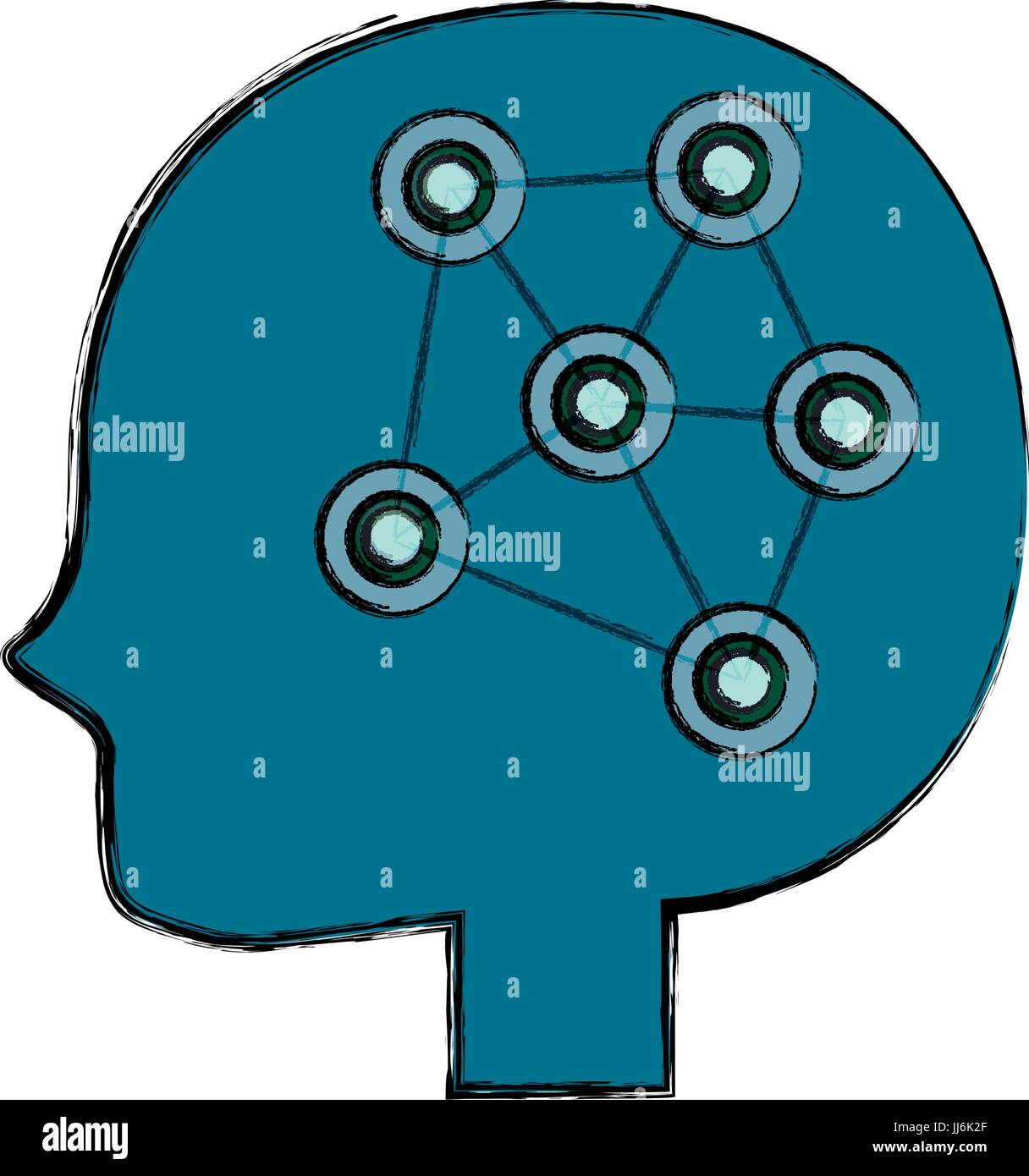 Human head silhouette icon vector illustration graphic design Stock ...