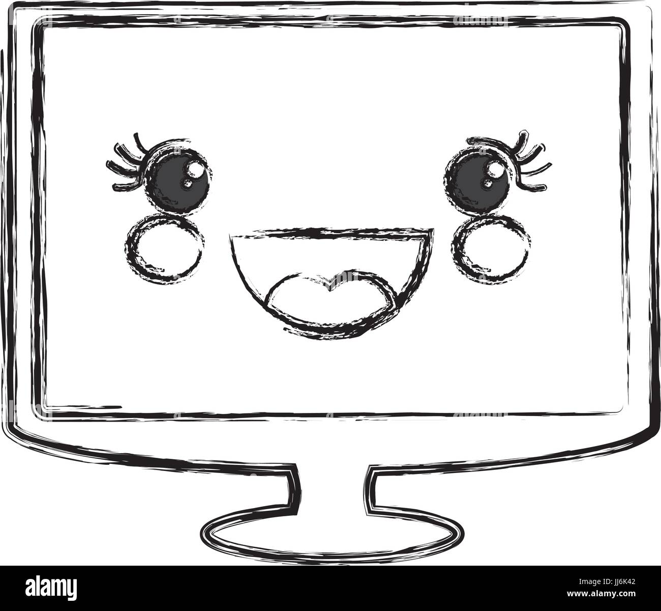 Cute tv Screen icon vector illustration graphic design Stock Vector ...