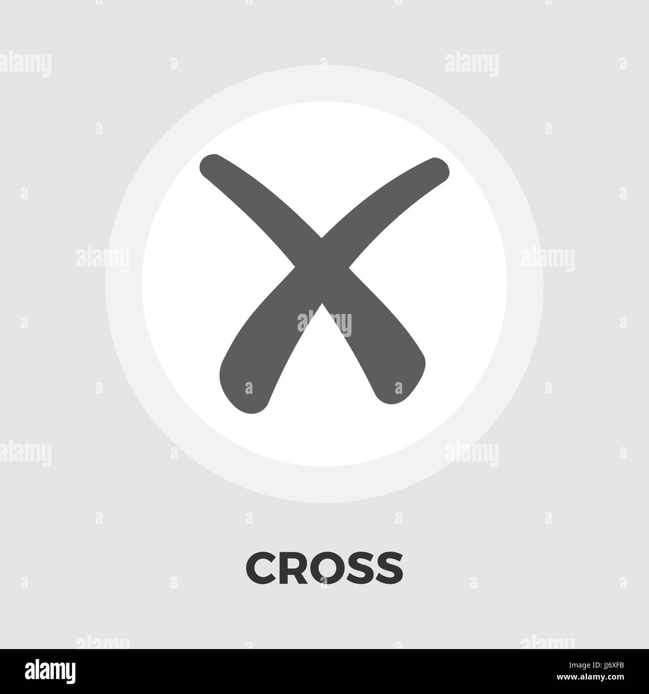 Cross icon vector. Flat icon isolated on the white background. Editable EPS file. Vector illustration. Stock Vector